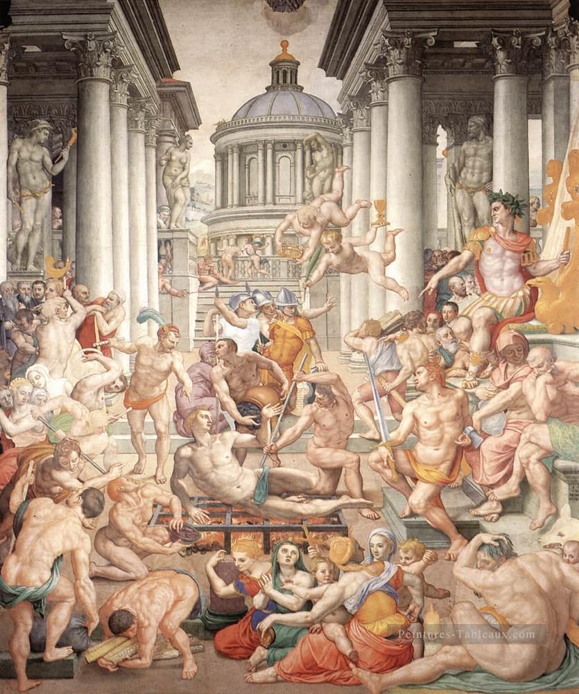 Martyre de Saint Laurent Florence Agnolo Bronzino Peintures à l'huile